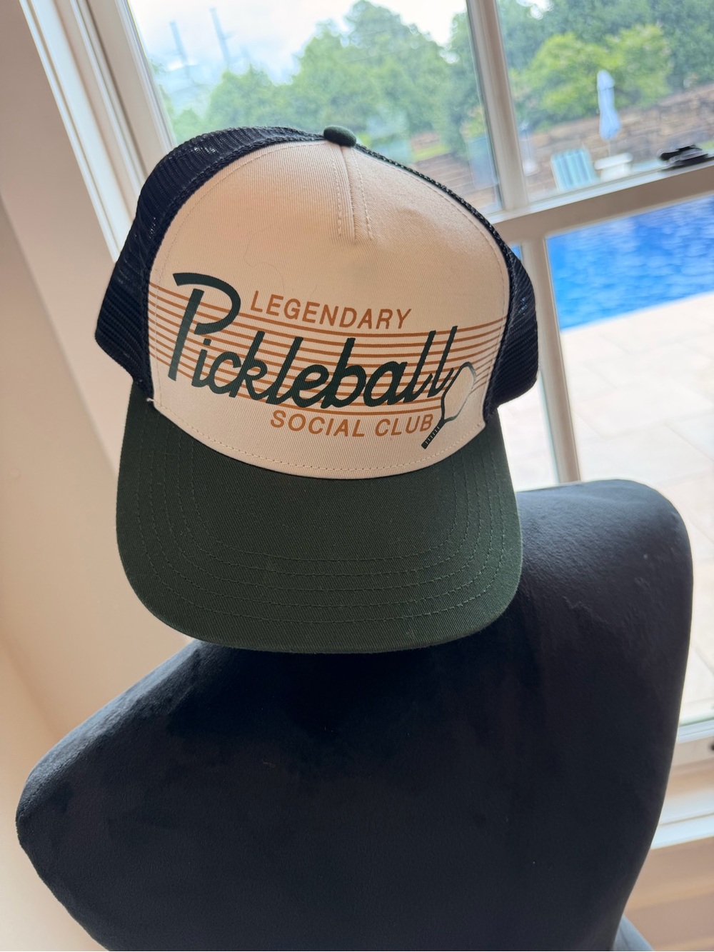 Legendary Pickleball Social Club Trucker Hat - White & Dark Green